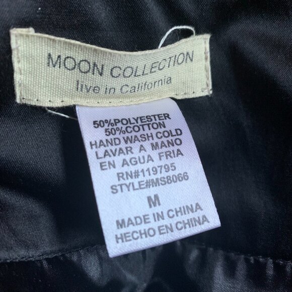 MOON COLLECTION - Black short mini A-line Inverted pleated skirt - medium - Picture 8 of 8